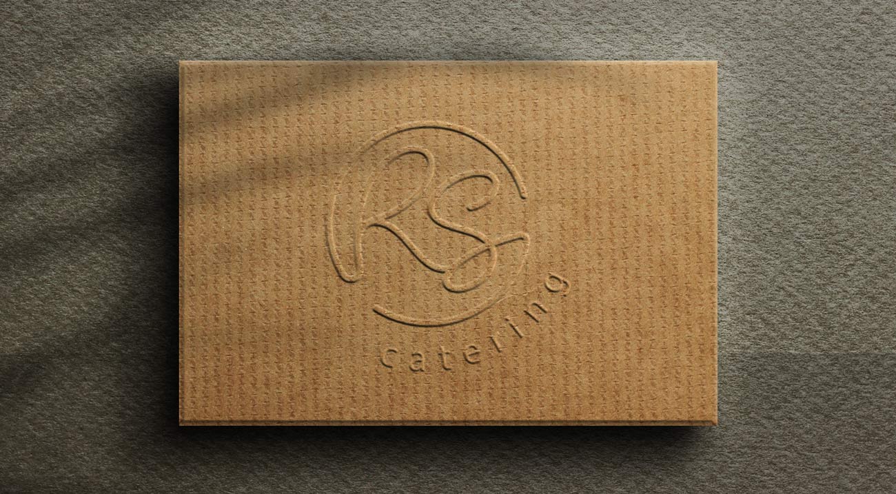 RS Catering logo design eske embossed